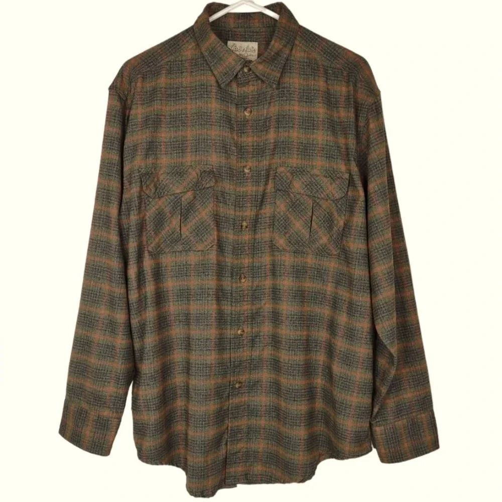 Cabela's Flannel Plaid Button Up Long Sleeve Shirt  Gorpcore size Large